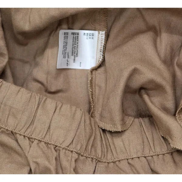 NEW State Of Day Womens Linen Pajama Shorts 100185758MS Natural Umber Brown M - Image 5
