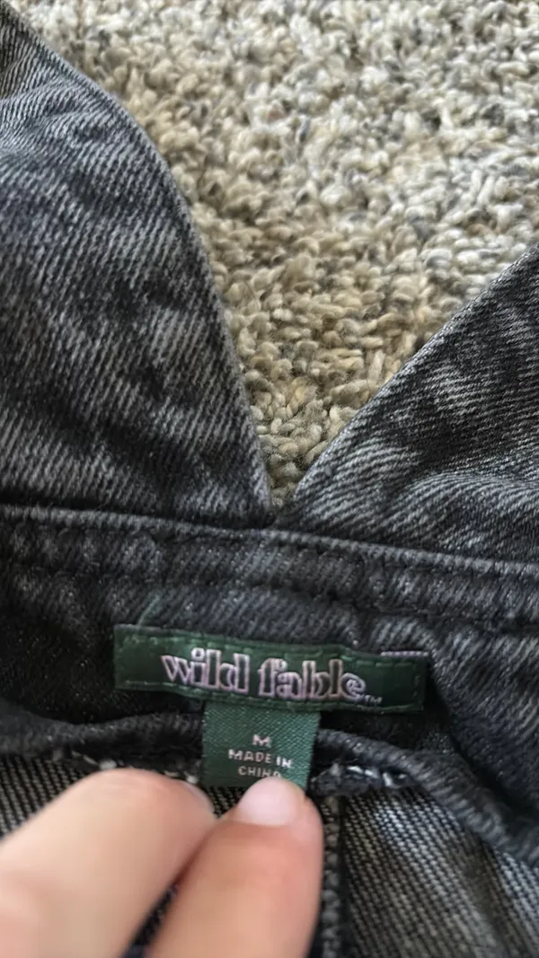 Wild Fable Overall Dress Denim Black - Image 2