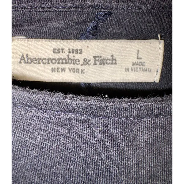 Abercrombie & Fitch Property of N.Y. Black White Knit Graphic Tank Top Size L - Image 4