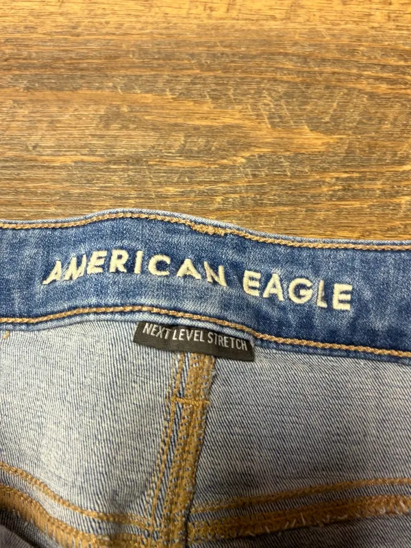 American Eagle Super High Rise Flare Jeans Womens 10 Next Level Stretch Denim - Image 2