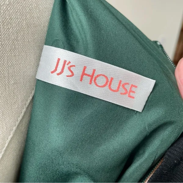 JJs House Dark Green Chiffon Long Sleeve Formal Gown Dress Prom Bridesmaid 10 - Image 4