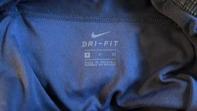 Nike Blue Striped  Running Shirts - Image 3