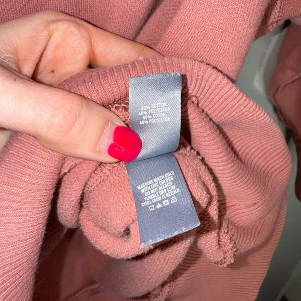 Aerie Sweatshirt Womens Small Pink Good Raglan Oversized Crewneck‎ Pullover - Image 4