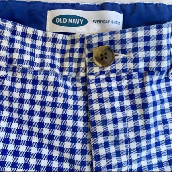 Old Navy Blue & White Patriotic‎ Everyday Gingham Shorts - 6 EUC - Image 7
