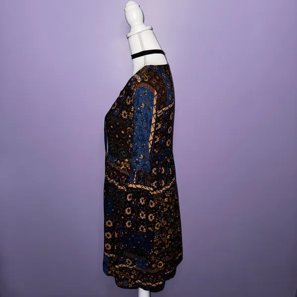 Altar’d State Bohemian Long Sleeve Floral Print Mini Dress - Image 11