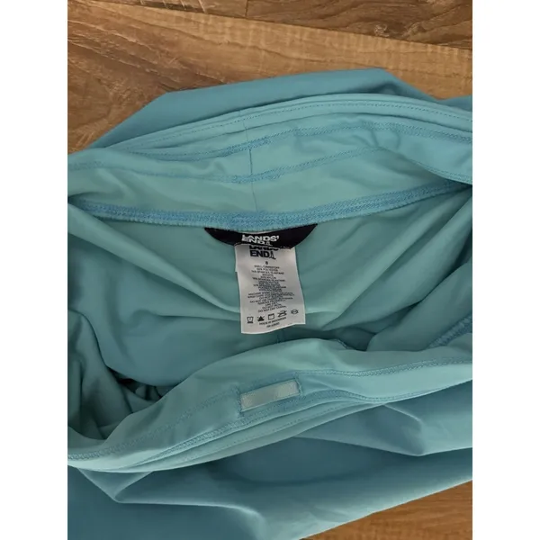 Women’s Blue Teal Lands End Swim‎ Skirt Size 6 Pockets Tummy Control - Image 3