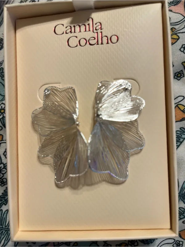 Camila Coelho Silver Floral earrings - Image 2