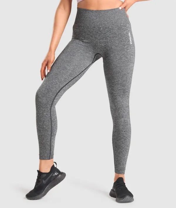 Gymshark Gymshark Adapt Marl Seamless Leggings Grey - Image 4