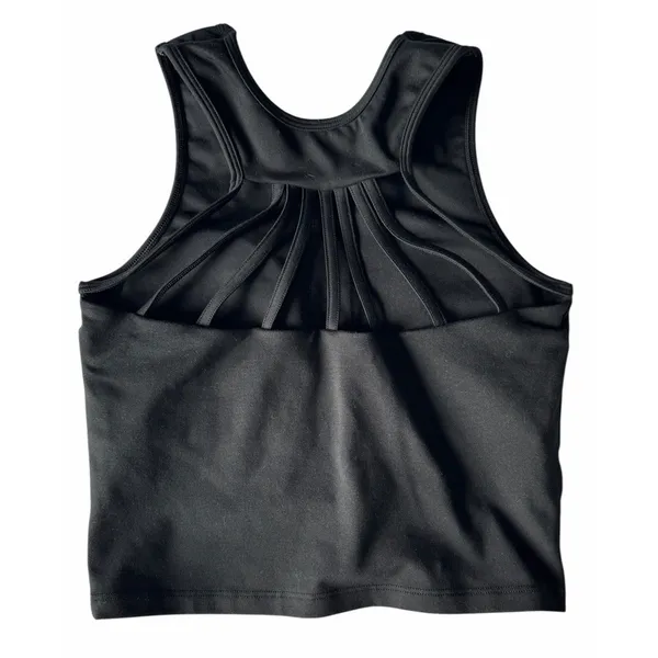 Bombshell Sportswear Strappy Back Crop Tank Top Black Women's Size Medium - Image 2