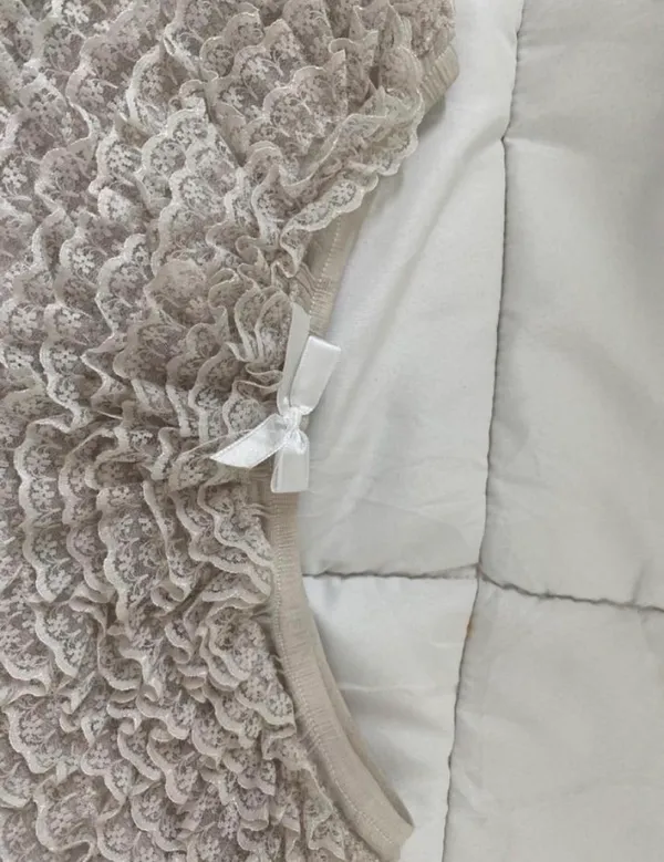 ruffle babydoll shorts Tan - Image 2