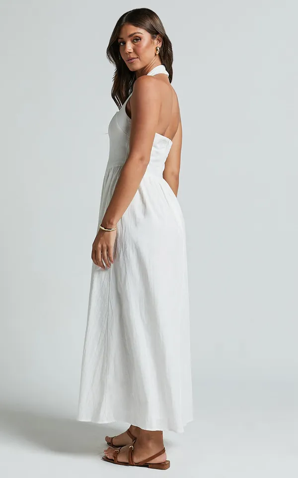 New Showpo Daniella Maxi Dress Halter Neck A Line Dress Size Small MSRP $99 - Image 4