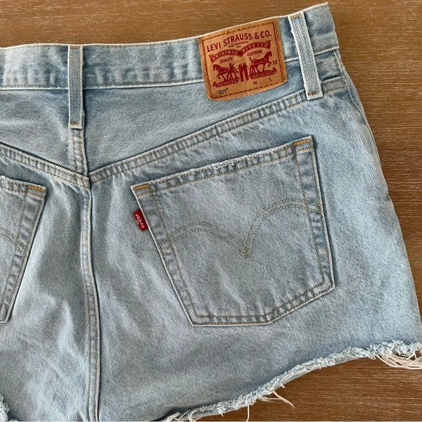 Levi's Distressed Denim Shorts - Image 3