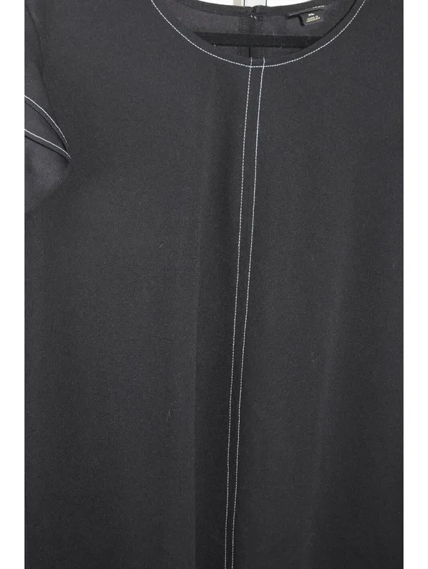 Worthington Black Contrast Stitch Top Size XL Ruffle Sleeve - Image 5