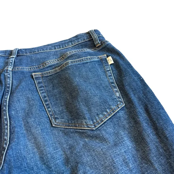 Oliver Logan Crosby Relaxed Taper Jeans Dark Wash Distressed Slow Denim Size 31 - Image 10