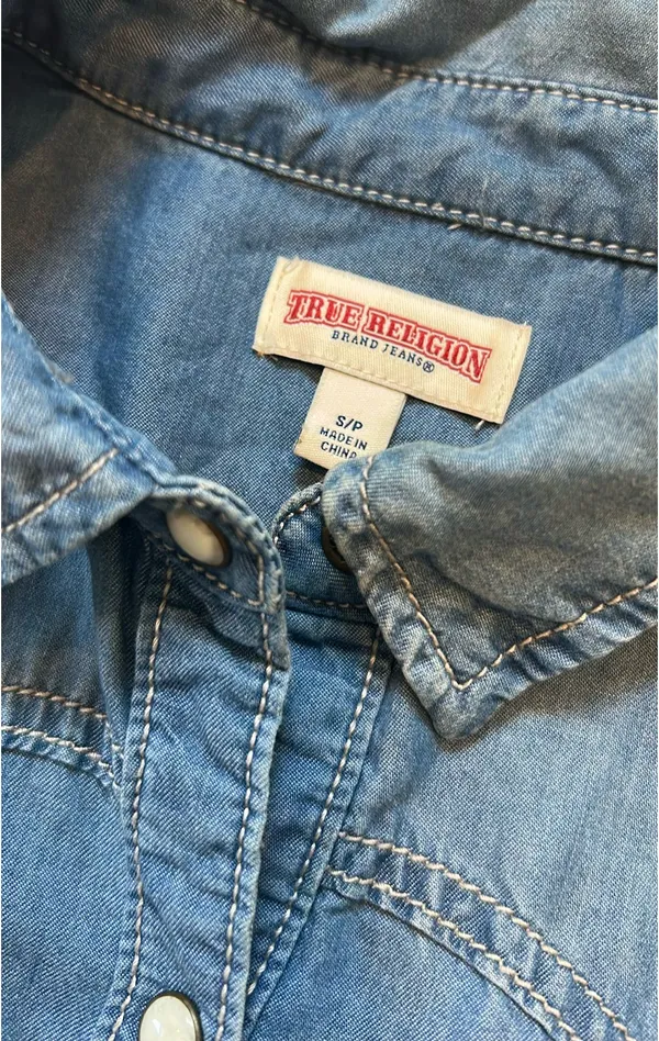 True Religion Denim Shirtdress S - Image 6
