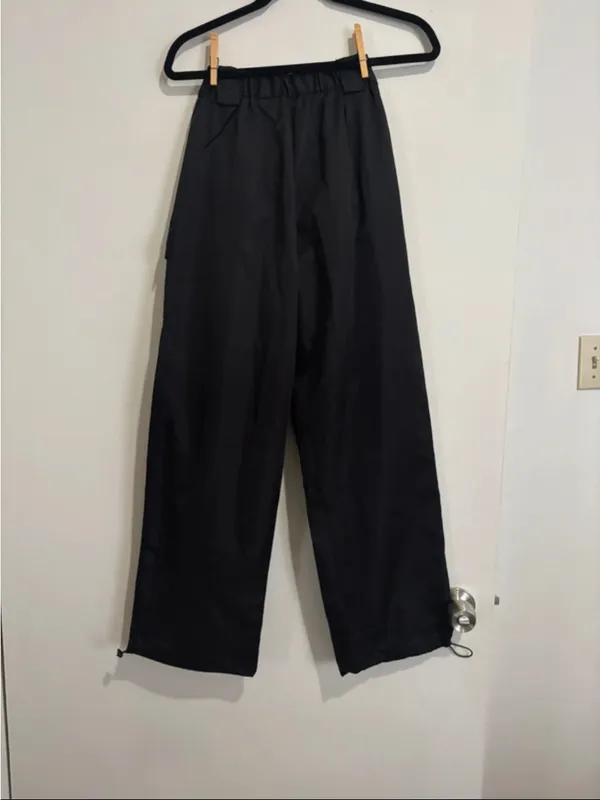 Nasty Gal Black Cargo Pants with Utility Hardware - Image 2