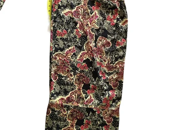 Free people goddess lounge pants size s satin x-wide leg floral paisley print - Image 3
