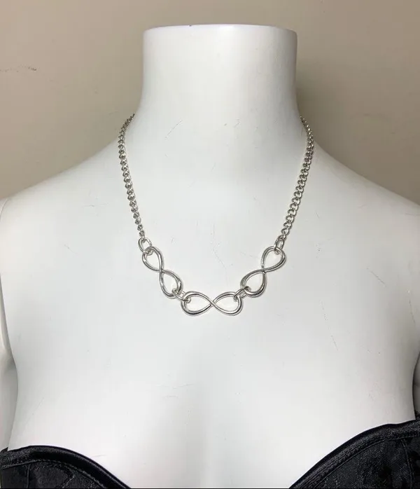 Triple Infinity Statement Necklace New - Image 8