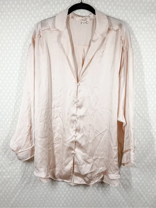 Free People Intimately‎ Light Pink Satin Love Until Tomorrow Top - Image 2