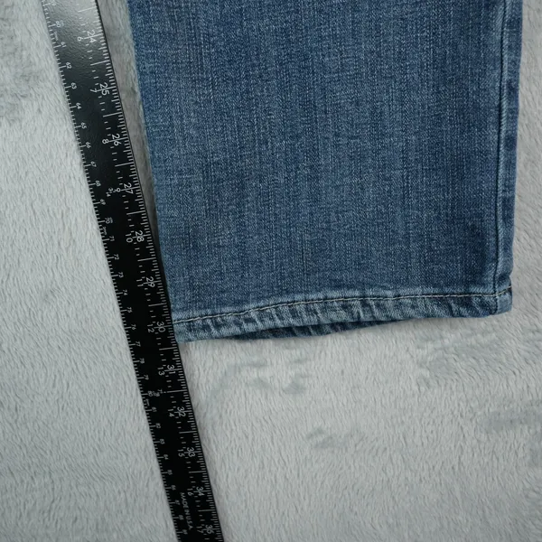 Wrangler Jeans Womens 11/32 Blue Denim Mid‎ RIse Straight Leg Western Stretch - Image 5