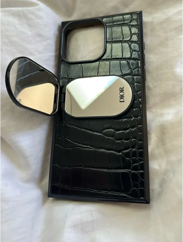 Flaunt Black Crocodile iPhone 15 Pro Max Dior Mirror - Image 2