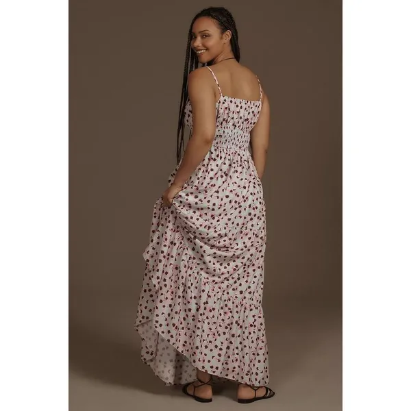 NEW Anthropologie Hutch‎ Sleeveless Square-Neck A-Line Maxi Dress Sz L in purple - Image 4