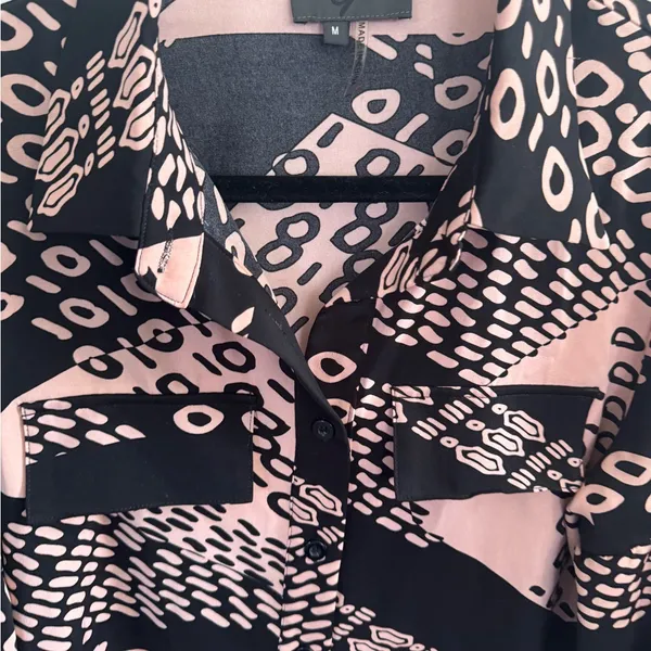 Gracia Pink and Black Patterned Blouse - Image 4