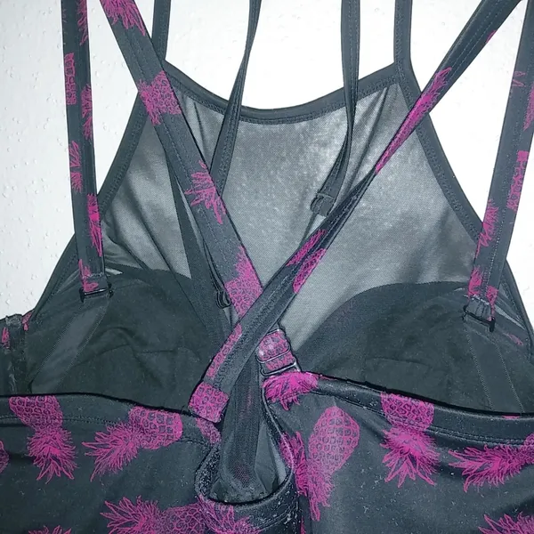 Torrid 2X Super Sexy Mesh Straps Black Red Pineapples Bra - Image 5