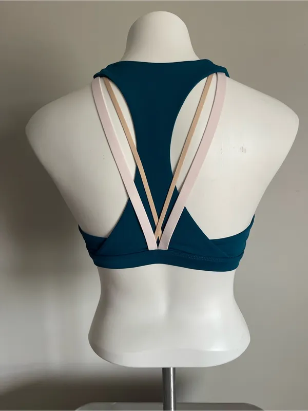 FABLETICS Teal Racerback Sports Bra Sz S - Image 5