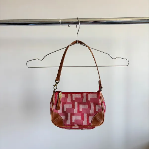 Vintage Nine West Red Shoulder Bag Y2K 2000s Boho Revival 70s Retro - Image 2