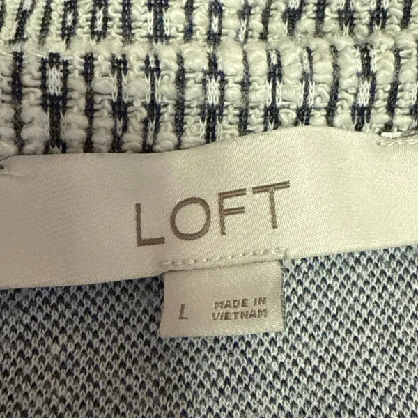 Ann Taylor LOFT Gray Sleeveless Knit Cami Camisole Bubble Hem Crop Tank Top Sz L - Image 3