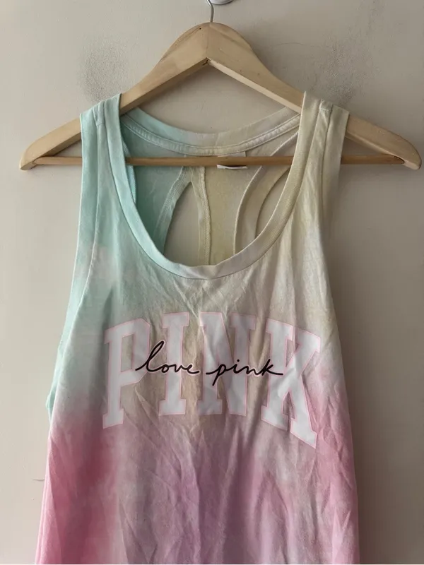 Victoria's Secret PINK Everyday Racerback Tank Top Tie Dye - Image 3