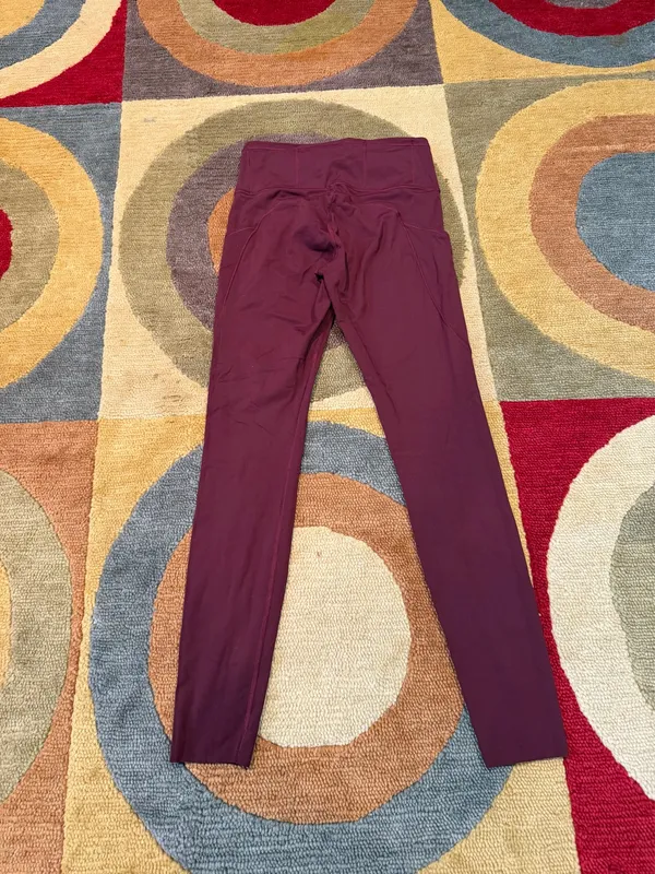Lululemon Fast and Free High Rise Tight Leggings Burgundy Maroon Size 4 - Image 5