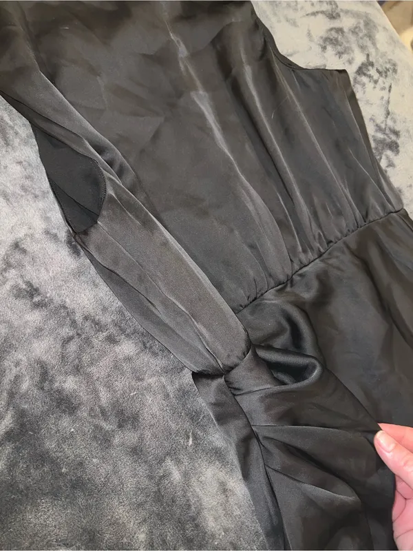 Hello Molly Distant Love Satin Maxi Dress in Black Size 6 New with tag - Image 8