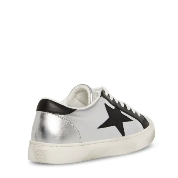 NEW Steve Madden Rezume Silver/Black Lace Up Rounded Toe Fashion Leather - Image 7