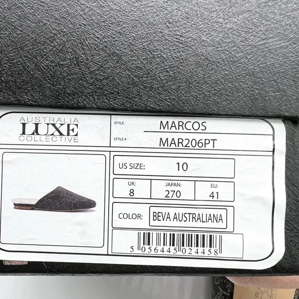 NEW Australia Luxe Collective Womens‎ 10 Marcos Mule Gray Leather Shearling - Image 6