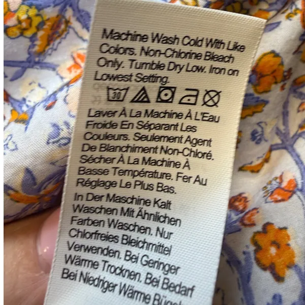 J.Crew Liberty Meadow Song Floral Smocked Cotton Poplin Midi Dress Blue Medium - Image 13