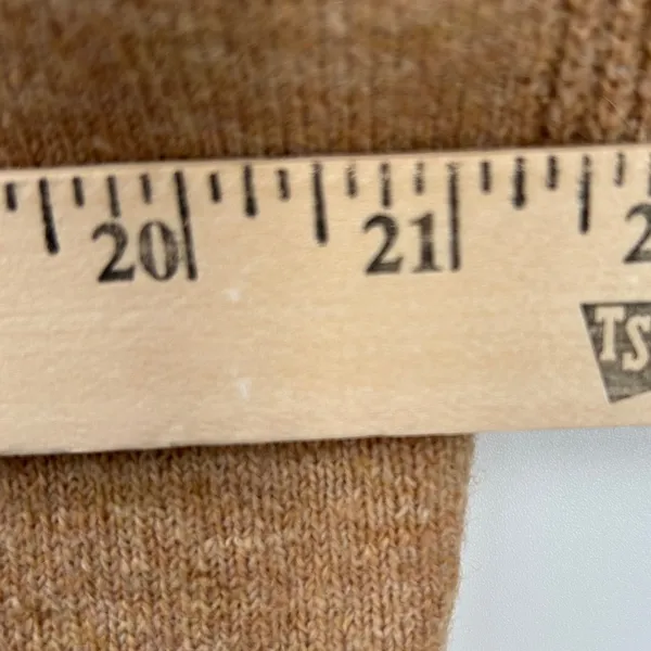 J‎ Crew Tan Wool Alpaca Blend Turtleneck Sweater Sz Med Minimalist Scandinavian - Image 7