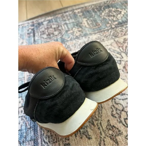 Kizik Milan Black and White Suede Hands-Free Sneakers Unisex Size 11.5 Women’s - Image 6