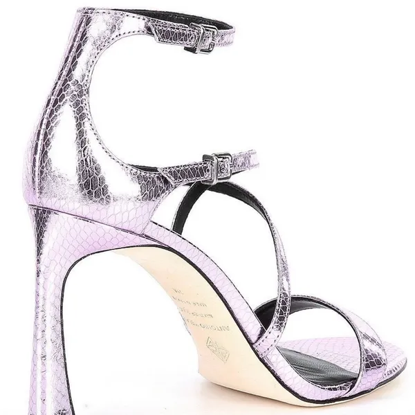 Antonio Melani Hadley‎ Strappy Metallic Leather Sandals - Image 3