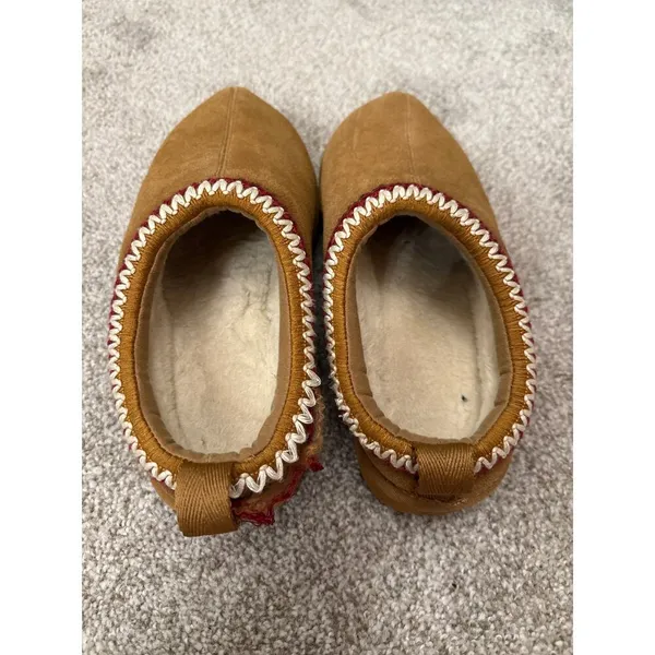 Fitory Women's Suede Leather Flat Short Casual Mini Slipper Boot, Sz 10 - Image 5