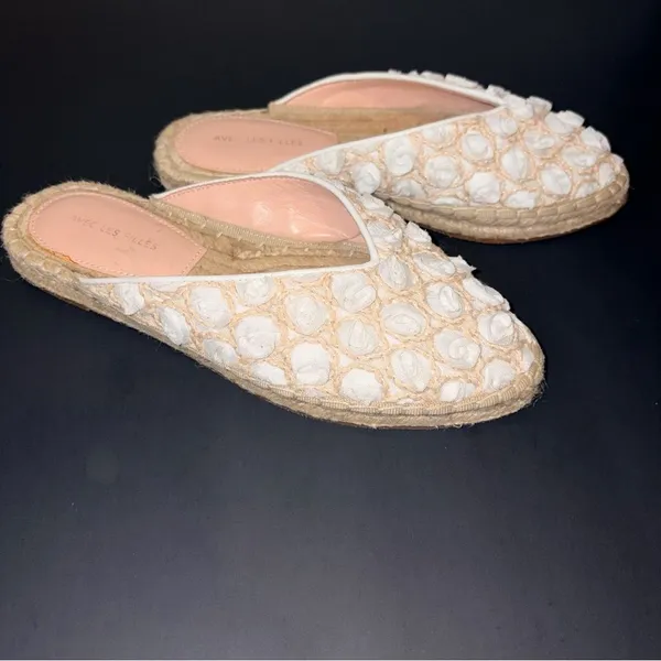 NEW Avec Les Filles Val Rosette Espadrille Mules Size 5 Coquette Preppy Boho - Image 3
