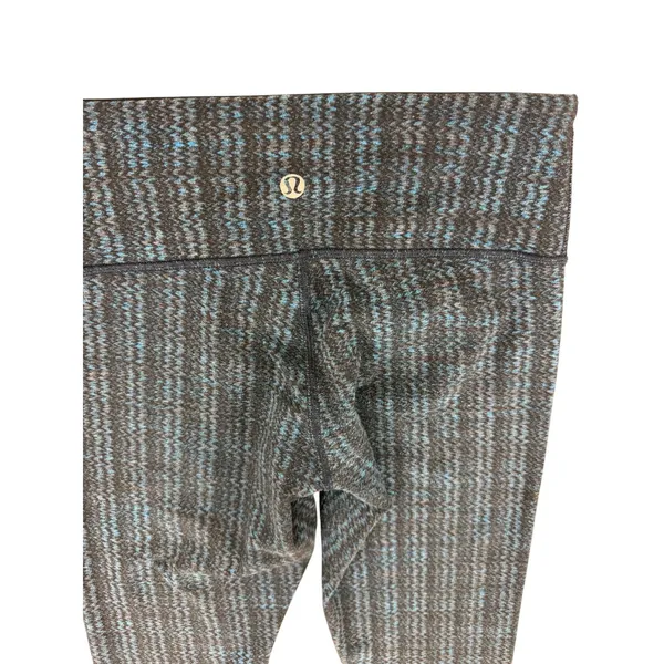 Lululemon Navy Pinstripe Leggings High Rise Size 4 Approx No Size Tag - Image 7