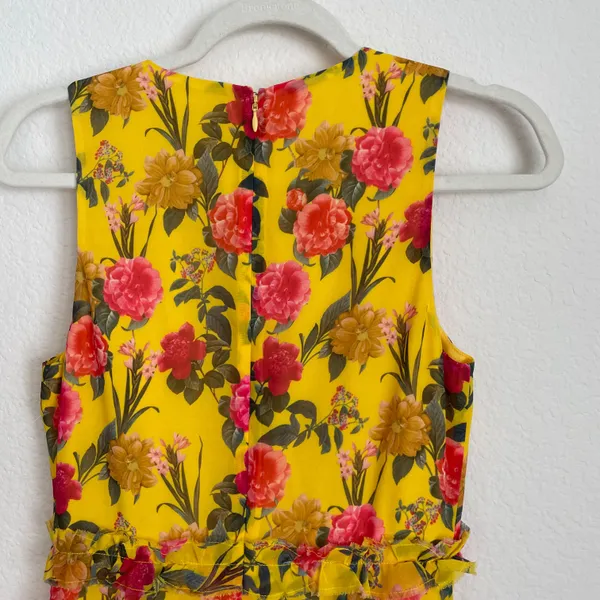 Lovers + Friends revolve Dipinto Oro Yellow Floral Ruffle Maxi Dress - Image 11