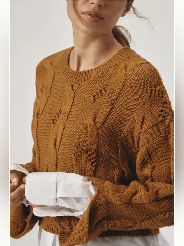 Anthropologie Pilcro Cable Twofer Sweater - Image 4