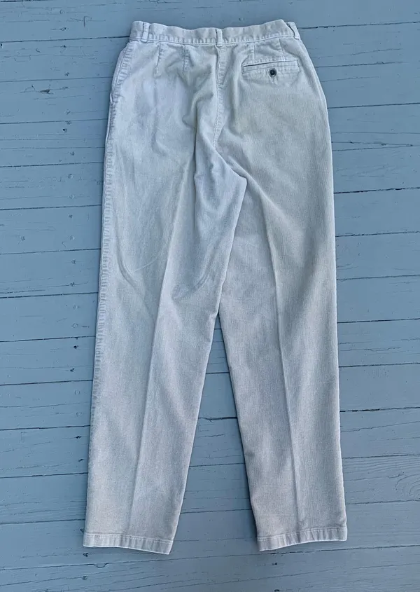 Vintage Y2K Beige Cream Corduroy LL Bean High Waisted Pants - Image 6