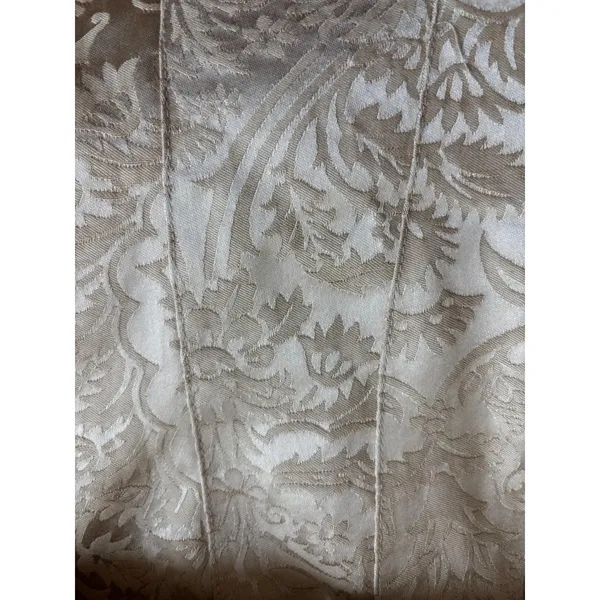 NWT Vintage Tibi Strapless Dress 2 Gold Damask Brocade Beaded‎ Floral Cocktail - Image 6