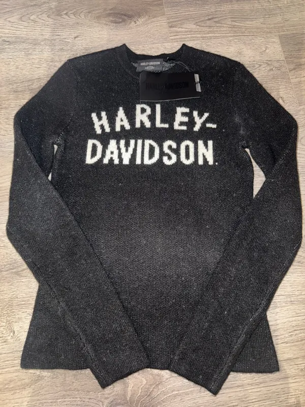 Harley Davidson Super soft Knit Sweater Black NWT XS 2022 - Image 3
