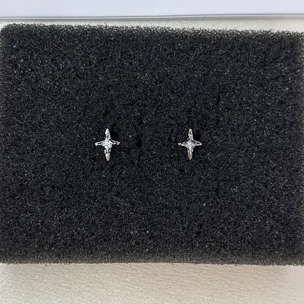 8mm CZ Star Stud Earrings for Men Women Streetwear Hip Hop Punk Unisex Earrings - Image 2