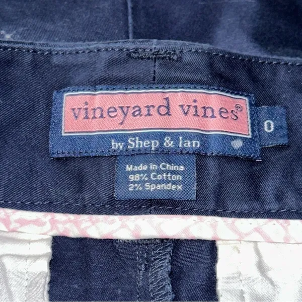 Vineyard Vines Women’s Size 0 Navy Blue Cotton Twill Mini Skirt - Image 4